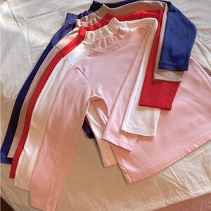 Mock turtle neck set featuring five colors